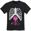imageRibcage Xray Candy Halloween Shirts for Kids Toddler Dabbing Skeleton Shirt 2T Black
