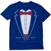imageTstars  Printed Suit ampamp Tie Tuxedo  Red Bow Tie Bachelor Party TShirtBlue