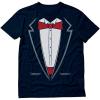 imageTstars  Printed Suit ampamp Tie Tuxedo  Red Bow Tie Bachelor Party TShirtNavy