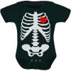 imageTstars Baby Skeleton Outfit Xray Heart Halloween Easy Costume Baby BodysuitBlack