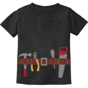 imageBuilder Easy Halloween Costume Workman Tool Belt Handyman Toddler Kids TshirtBlack
