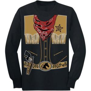 imageCowboy Halloween Easy Costume Outfit ToddlerKids Long Sleeve TShirtBlack