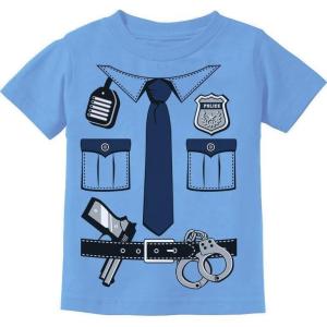imageKids Police Officer Shirt Cop Policeman Uniform Halloween Shirts for ToddlersCalifornia Blue