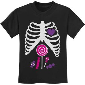imageRibcage Xray Candy Halloween Shirts for Kids Toddler Dabbing Skeleton Shirt 4T Black