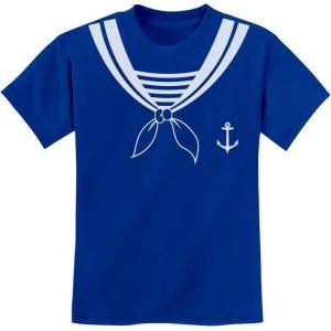 imageTeeStars  Halloween Sailor Youth Kids TShirt Small Blue