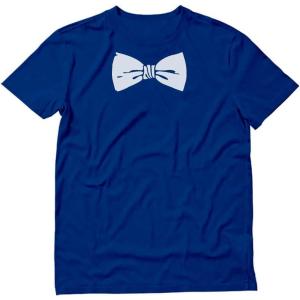 imageWhite Bow Tie Printed Tuxedo Shirts for Men Funny Tux Novelty Mens TshirtBlue