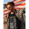 image4th of July Shirts for Men Memorial Day Faith Army USA American Flag Mens Patriotic TShirtBlack