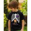 imageCandy Ribcage XRay Skeleton Pumpkin Jack O Lantern Halloween Toddler Shirt SetSkeleton Black  Pumpkin Orange