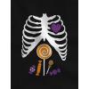 imageCandy Ribcage XRay Skeleton Pumpkin Jack O Lantern Halloween Toddler Shirt SetSkeleton Black  Pumpkin Orange