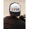 imageGay Love LGBT Hat Rainbow Heart Gay ampamp Lesbian Pride Trucker Hat Mesh Cap One Size NavyWhite