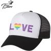imageGay Love LGBT Hat Rainbow Heart Gay ampamp Lesbian Pride Trucker Hat Mesh Cap One Size NavyWhite