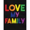 imageI Love My Family Gay Pride Baby Outfit LGBT Rainbow Baby BodysuitGray