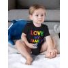 imageI Love My Family Gay Pride Baby Outfit LGBT Rainbow Baby BodysuitGray