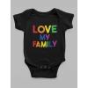 imageI Love My Family Gay Pride Baby Outfit LGBT Rainbow Baby BodysuitPink