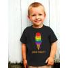 imageIce Cream Rainbow Shirt LGBTQ Choose Equality Pride Shirts LGBT Month Toddler and Youth Kids TShirtBlack