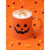 imageJack O Lantern Cup Mug Gift for Coffee Tea Lovers Scary Pumpkin Face Halloween Mugs 11 Oz Orange