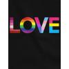 imageLove is Love Gay Pride Top Rainbow Flag Heart LGBT Women Long Sleeve TShirtBlack