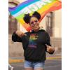 imageTstars LGBT Love is Love Rainbow Hoodie Pride Month LGBTQ Gay Equality Sweatshirt Hoodies for Women Teen GirlsBlack