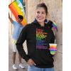 imageTstars LGBT Love is Love Rainbow Hoodie Pride Month LGBTQ Gay Equality Sweatshirt Hoodies for Women Teen GirlsBlack