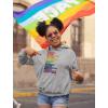 imageTstars LGBT Love is Love Rainbow Hoodie Pride Month LGBTQ Gay Equality Sweatshirt Hoodies for Women Teen GirlsGray
