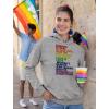 imageTstars LGBT Love is Love Rainbow Hoodie Pride Month LGBTQ Gay Equality Sweatshirt Hoodies for Women Teen GirlsGray