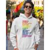 imageTstars Love is Love LGBT Pride Hoodie Rainbow Sweatshirt Gay Equality Hoodies for MenWhite