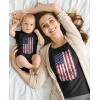 imageTstars Mommy and Me 4th of July Shirts American Flag Mom and Baby Matching OutfitsMom Black  Baby Black