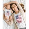 imageTstars Mommy and Me 4th of July Shirts American Flag Mom and Baby Matching OutfitsMom White  Baby White