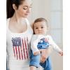 imageTstars Mommy and Me 4th of July Shirts American Flag Mom and Baby Matching OutfitsMom White  Baby White