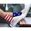 imageTstars Stars and Stripes American Flag Socks Men Women Memorial Day 4th of July Patriotic Red White Blue Crew Sock USA Flag