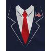 imageTuxedo Shirts for Men Printed Suit ampamp Tie Funny Costume Novelty Mens Tux ShirtBlack