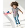 imageUSA Dinosaur American Flag Shirt 4th of July Gift Youth Kids TShirtGray