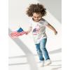 imageUSA Dinosaur American Flag Shirt 4th of July Gift Youth Kids TShirtWhite