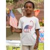 imageUSA Dinosaur American Flag Shirt 4th of July Gift Youth Kids TShirtWhite