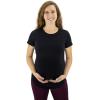 imageWomen Maternity Tops Casual Pregnancy Shirts Classic Side Ruched Maternity Shirt