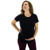 imageWomen Maternity Tops Casual Pregnancy Shirts Classic Side Ruched Maternity Shirt