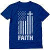image4th of July Shirts for Men Memorial Day Faith Army USA American Flag Mens Patriotic TShirt XXXLarge Blue
