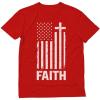 image4th of July Shirts for Men Memorial Day Faith Army USA American Flag Mens Patriotic TShirt XXXXXLarge Red