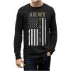 image4th of July Shirts for Men Memorial Day Faith Army USA American Flag Mens Patriotic TShirtBlack