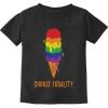 imageIce Cream Rainbow Shirt LGBTQ Choose Equality Pride Shirts LGBT Month Toddler and Youth Kids TShirtBlack