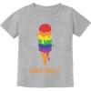 imageIce Cream Rainbow Shirt LGBTQ Choose Equality Pride Shirts LGBT Month Toddler and Youth Kids TShirtGray