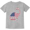 imageUSA Dinosaur American Flag Shirt 4th of July Gift Youth Kids TShirtGray