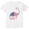 imageUSA Dinosaur American Flag Shirt 4th of July Gift Youth Kids TShirtWhite