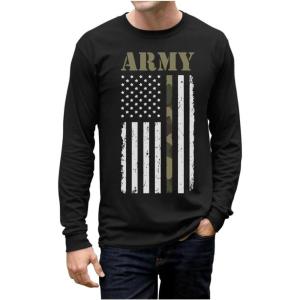 image4th of July Shirts for Men Memorial Day Faith Army USA American Flag Mens Patriotic TShirtBlack