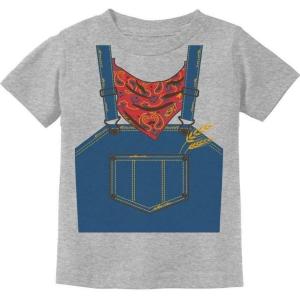 imageFunny American Farmer Shirt Easy Halloween Outfit Toddler Kids TShirt 4T Gray