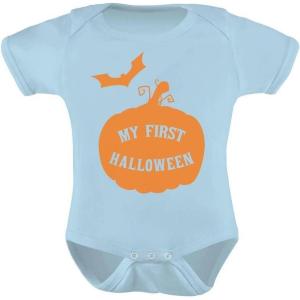 imageMy First Halloween Baby Outfit Cute Pumpkin Infant Baby Bodysuit Newborn Aqua