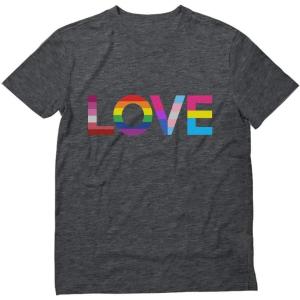 imagePride Love Rainbow Gay Shirts Equality LGBTQHeather Dark Gray