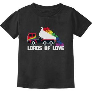 imageTractor Loads of Love Rainbow Shirt Equality LGBTQ Gay Pride Shirts LGBT Month Toddler Kids TShirt 4T Black