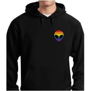 imageTstars Love is Love LGBT Pride Hoodie Rainbow Sweatshirt Gay Equality Hoodies for MenBlack