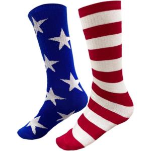 imageTstars Stars and Stripes American Flag Socks Men Women Memorial Day 4th of July Patriotic Red White Blue Crew Sock USA Flag